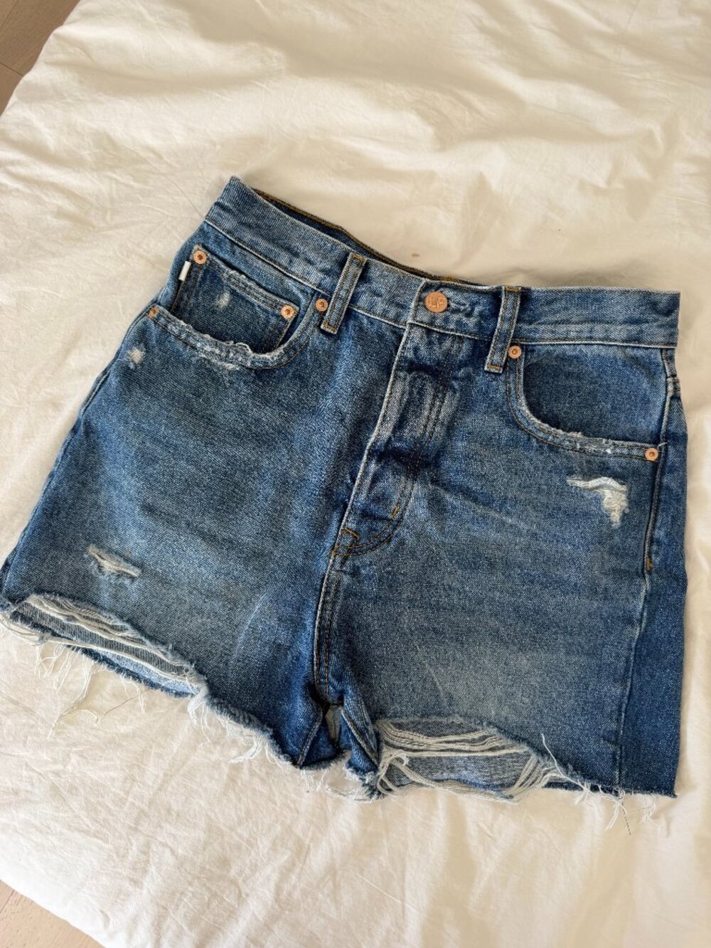 Lovers + Friends High Waisted Denim Shorts